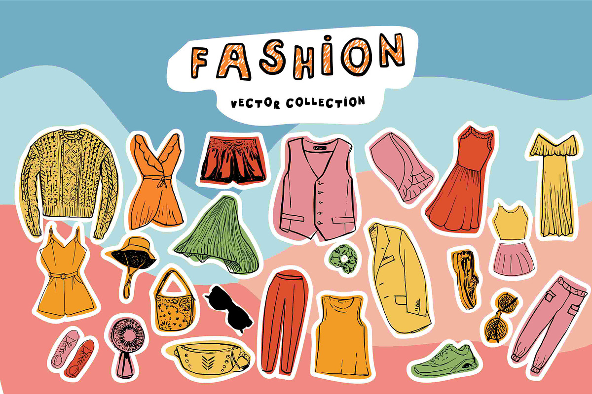 Fashion Vector Collection + Font, a Decorative Illustration by Anada Arty (Photo 1 of 10)