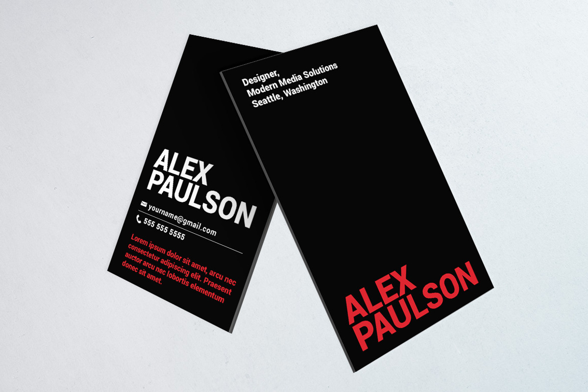Simple Business Card Design 014, a Business Card Template by Nonaglyph Design (Photo 1 of 4)