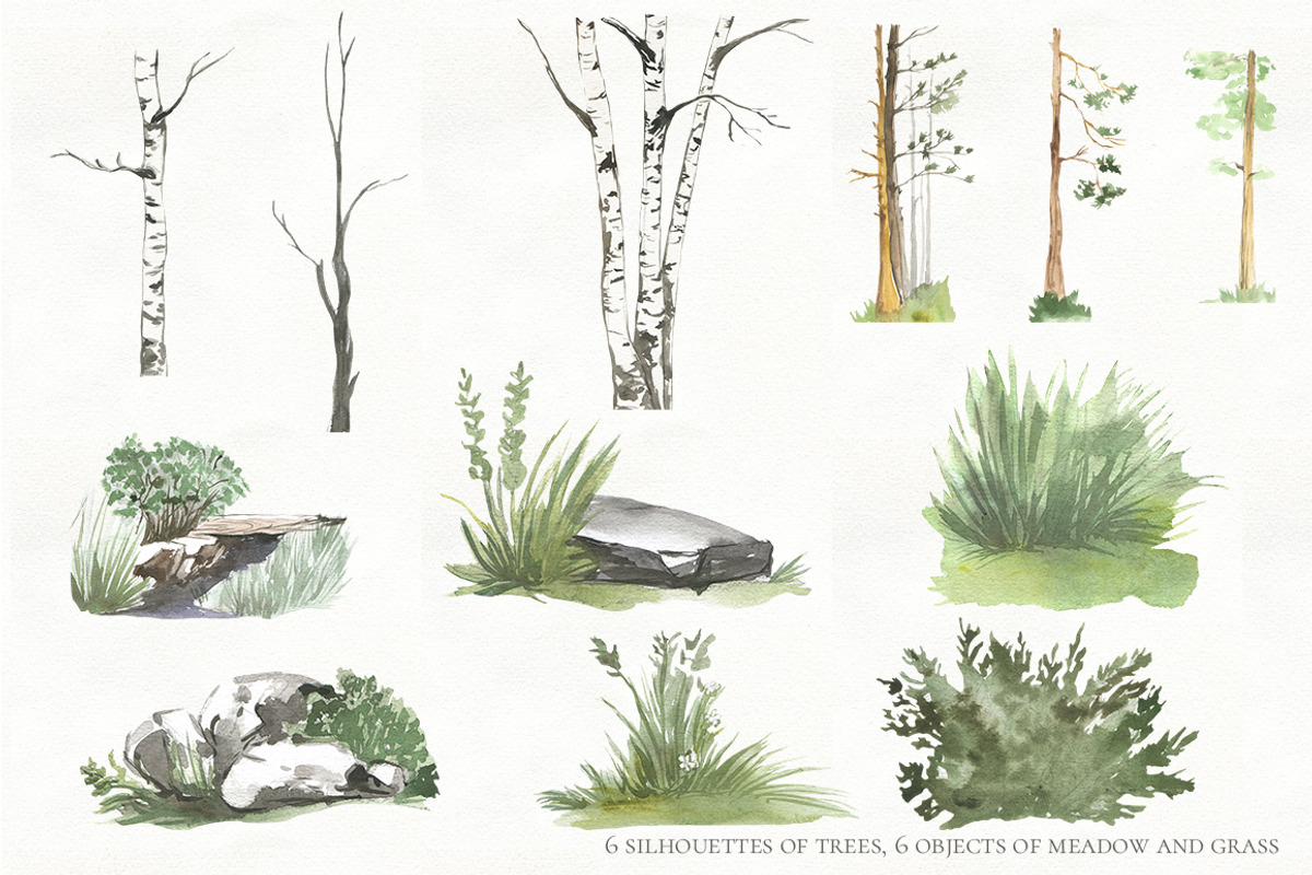 Woodland animal watercolor set, an Animal Illustration by Love Watercolor Store (Photo 10 of 15)