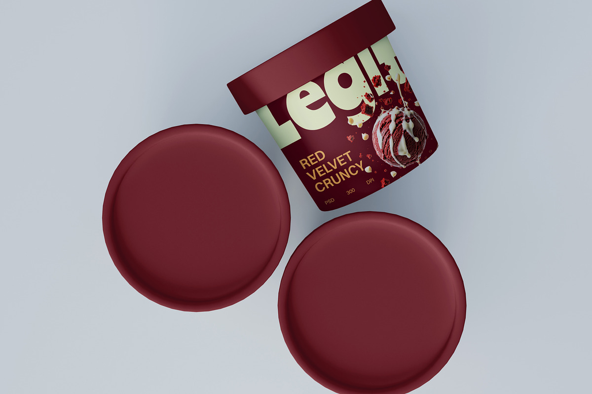Ice Cream Packaging Mockup, a Packaging Mockup by SLAB! Design (Photo 6 of 7)