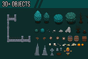 The Graveyard - Top Down Tileset, an Illustration by pzUH (Thumbnail 4 of 4)