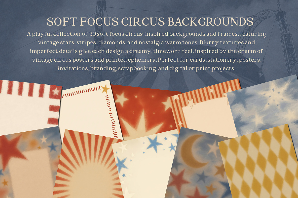 The Soft Focus Circus Backgrounds, a Background Graphic by Paper Flowers Studio (Photo 2 of 7)
