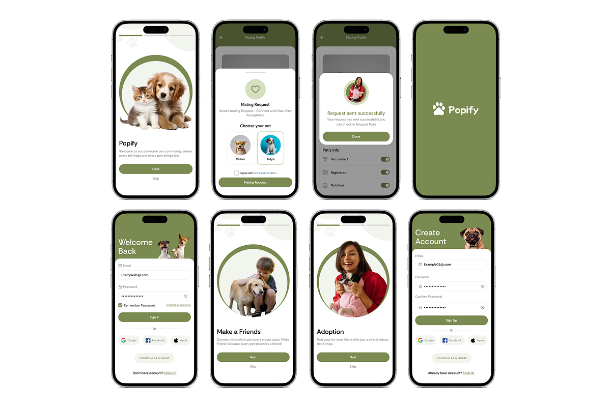 Pet Adoption & Mating App UI kit, an UI Kit Template by Trushit's Shop (Photo 7 of 8)