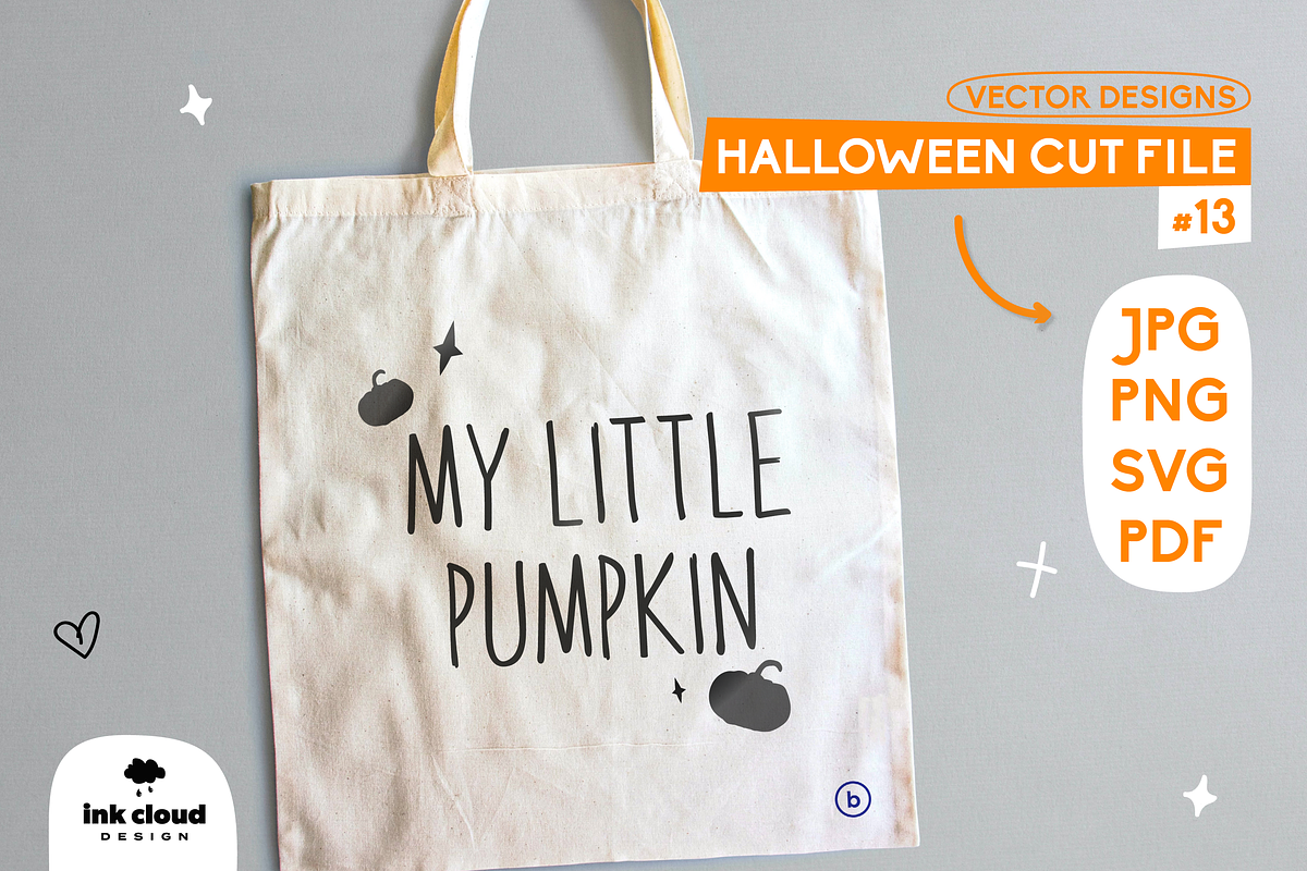 Halloween Bundle Pumpkin Spooky Cut, an Illustration by InkCloudDesign (Photo 10 of 10)
