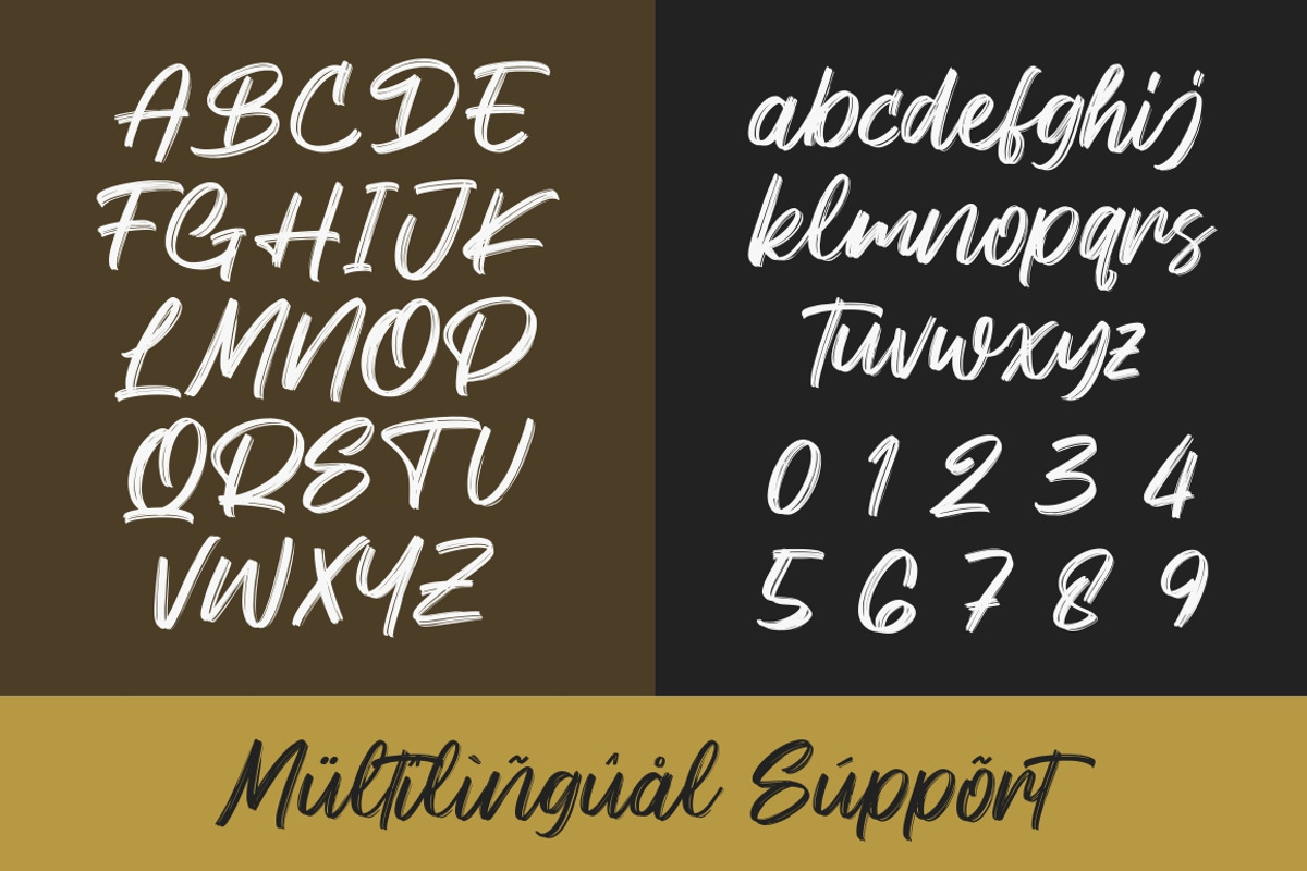 Keypass - Handbrush Font preview 6