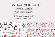 Nurse Sealess pattern, a Healthcare Illustration by Anca Digital Vibe (Thumbnail 4 of 5)