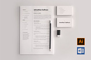 Word A4 CV Resume & Business Card, a Resume Template by Giallo (Thumbnail 5 of 5)