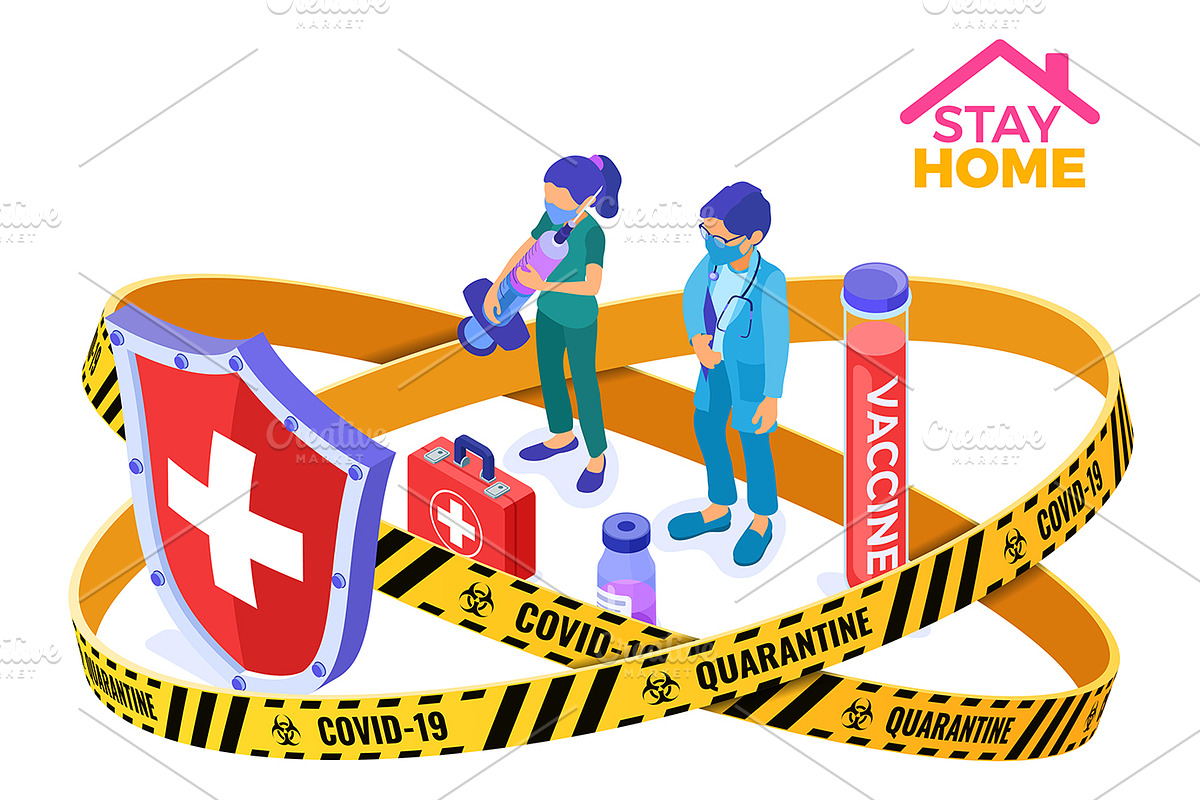 Covid-19 Coronavirus Stop Stay Home, an Education Illustration by TAlex (Photo 5 of 16)