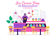 10 Ice Cream Store Illustration, a Food Illustration by denayunebgt (Thumbnail 1 of 4)