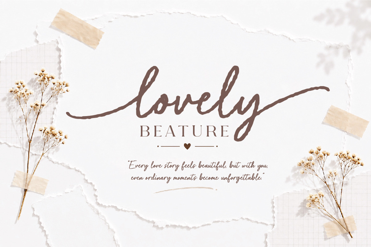 Gastela Brush Script Font with Swash, a Script Font by Typebae (Photo 13 of 17)