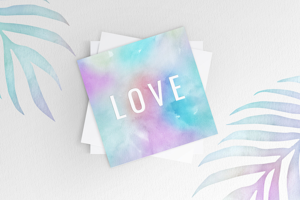 6 Huge Pastel Rainbow Watercolors, a Texture Graphic by AdenaJ (Photo 15 of 17)