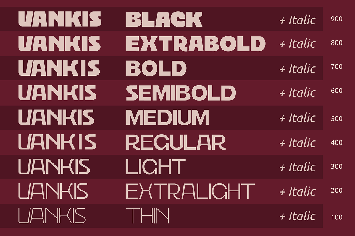 Vankis Font Family, a Sans Serif Font by zeenesia (Photo 2 of 21)