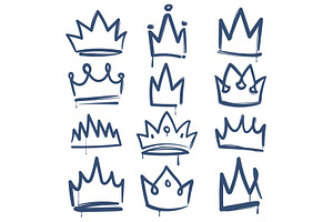 Sketch Crown. Queen King Crowns