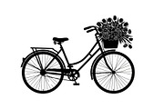 Flower Bicycle Silhouette Bundle, an Illustration by Gaye Art (Thumbnail 5 of 31)