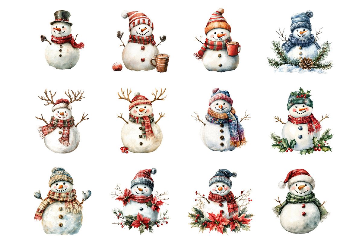 Christmas Snowman, an Illustration by Design Market (Photo 2 of 3)