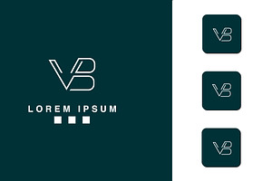 VB, BV, V, B, Abstract Logo Design