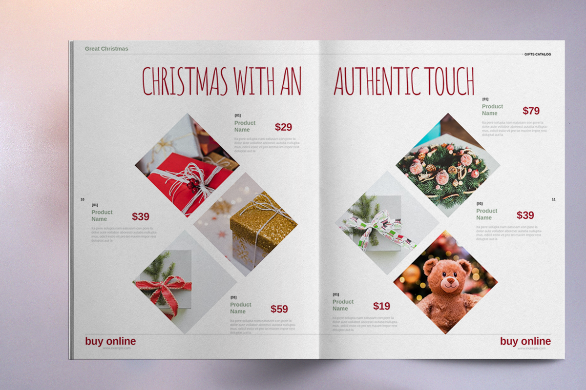 Christmas Gift Catalog Template, a Brochure Template by Boris Cupac (Photo 7 of 7)