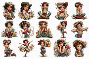 Whimsical Spring Western Girl Clipar, an Illustration by Craft Nest (Thumbnail 6 of 12)