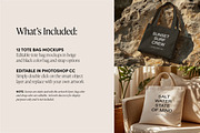 12 Tote Bag Mockups, a Merchandise Mockup by Vibey Mocks (Thumbnail 2 of 8)