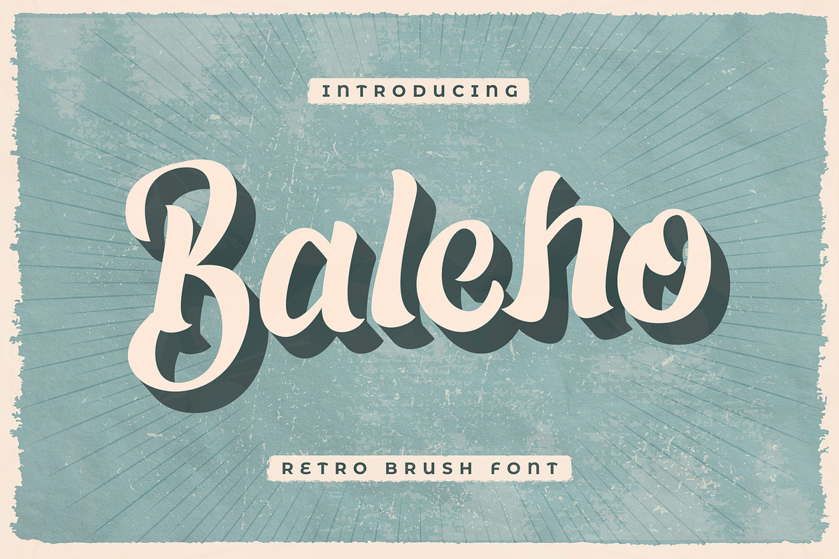 Baleho - Retro Brush Font, a Script Font by Typefactoryco (Photo 1 of 9)