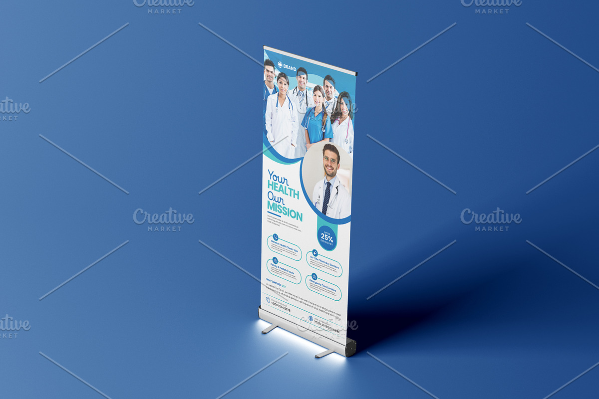 Healthcare Roll-up Banner Design, a Poster Template by vectorlnk (Photo 4 of 4)