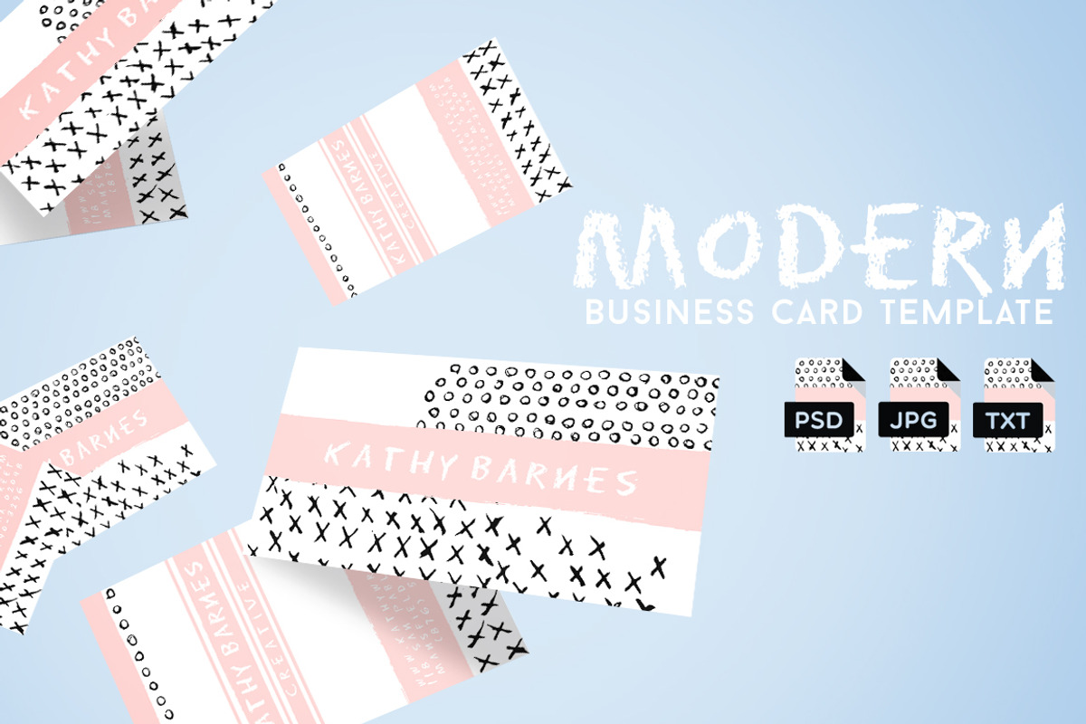 KATHY - Modern Business Card, a Business Card Template by cadinera (Photo 1 of 6)