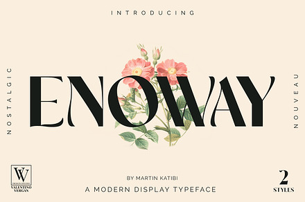 Enoway - Art Nouveau Typeface, a Sans Serif Font by Valentino Vergan