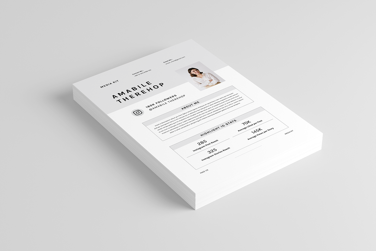 Media Kit | MS Word & Indesign, a Marketing Template by Leaflove (Photo 2 of 5)