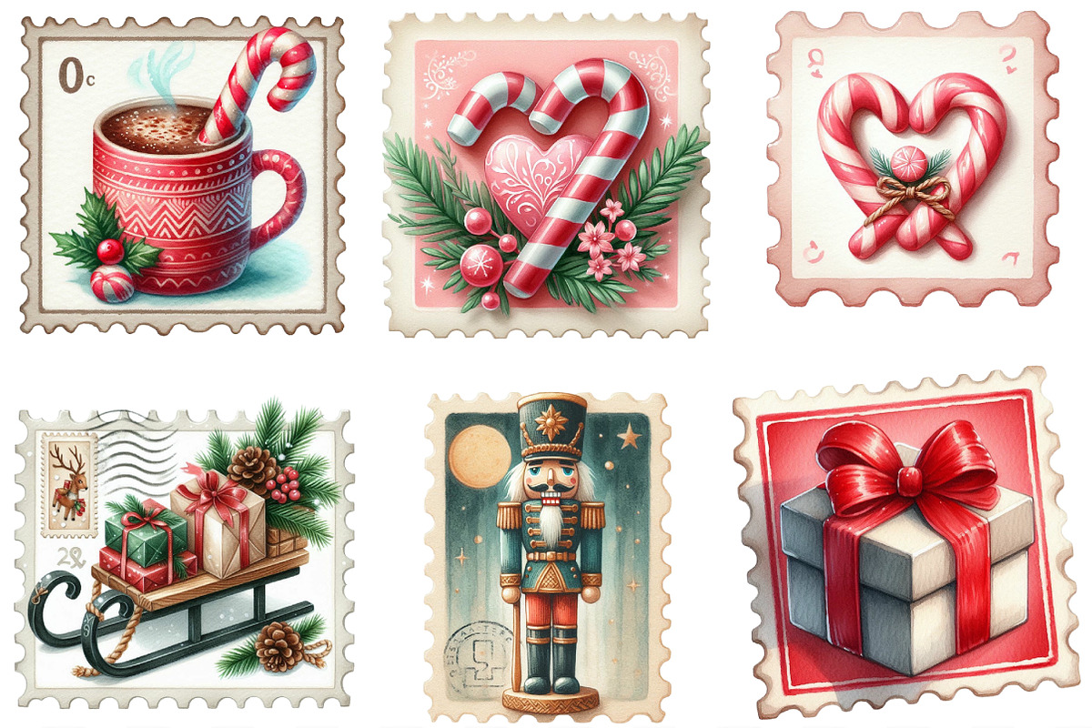 Christmas Postage Stamp Png, an Illustration by Designking (Photo 3 of 4)