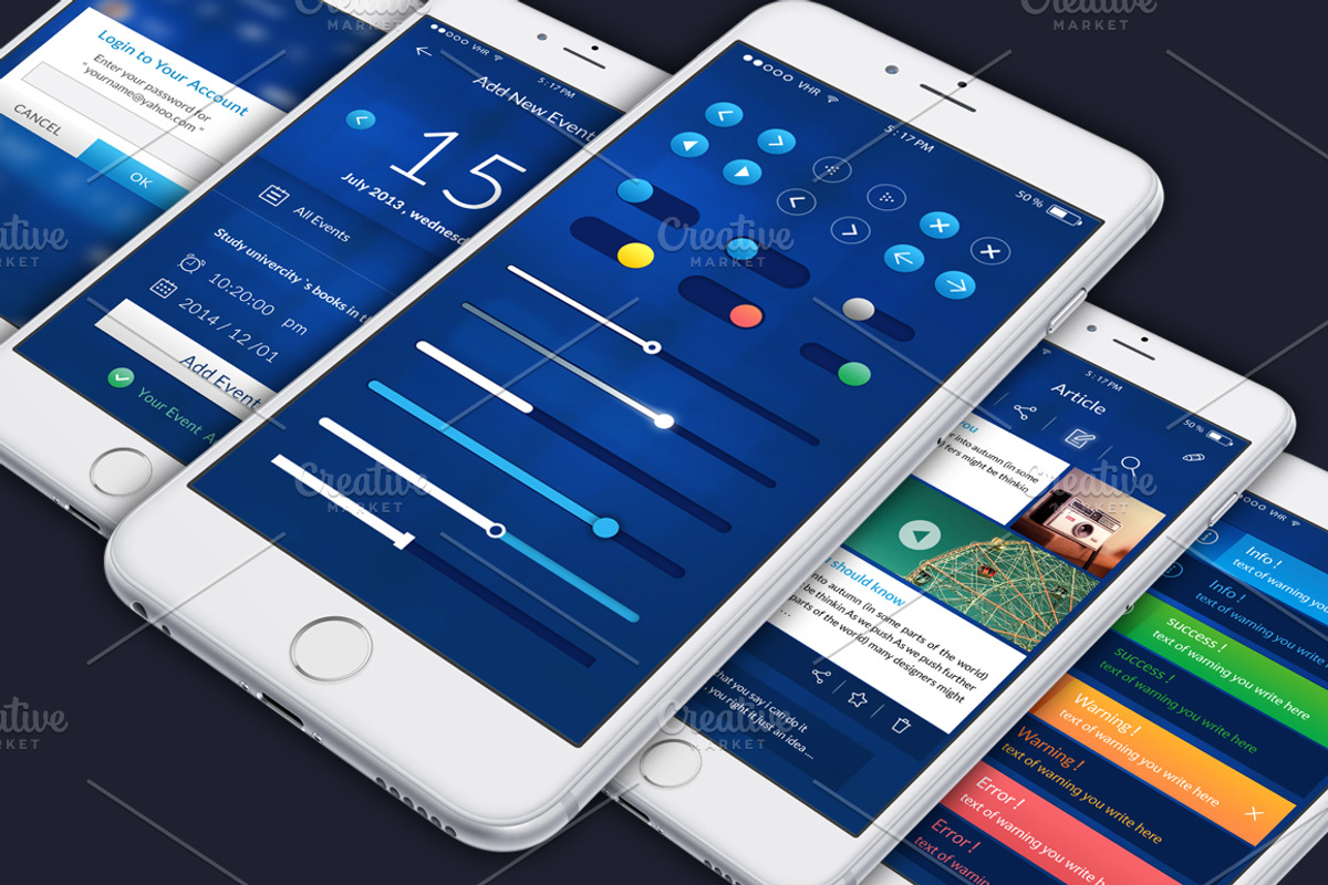 UI Mobile 5 Background, an UI Kit Template by Alireza Farzad (Photo 6 of 7)