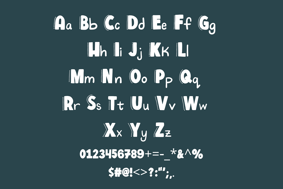 Dotted Hand-Drawn Font, a Handwritten Font by RoxyStudioCo (Photo 2 of 8)