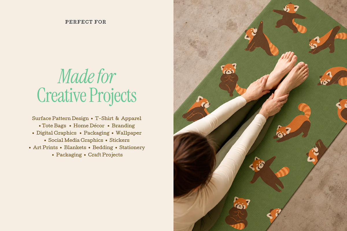 Red Panda Yoga Illustration Set, an Animal Illustration by dosome.my (Photo 8 of 10)