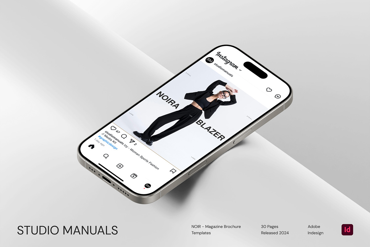 NOIR - Magazine Brochure Template, a Social Media Template by Studio Manuals (Photo 2 of 8)