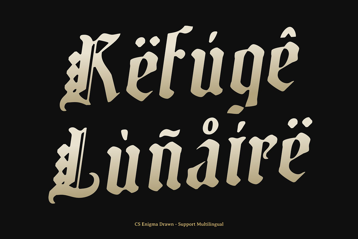 CS Enigma Drawn, a Blackletter Font by Craft Supply Co. (Photo 7 of 8)