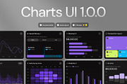 Dashboard UI Charts, an UI Kit Template by VladTyzun (Thumbnail 1 of 10)
