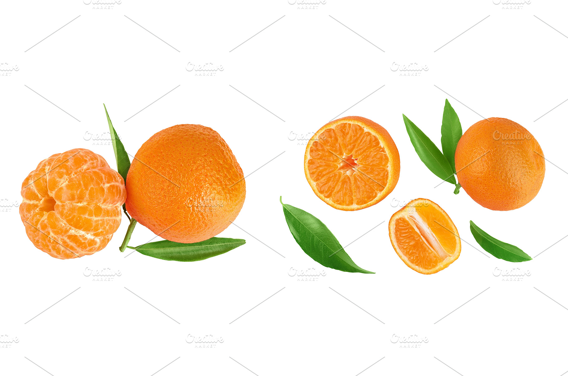 Tangerine or clementine with green, a Food & Drink Photo by NataPhoto