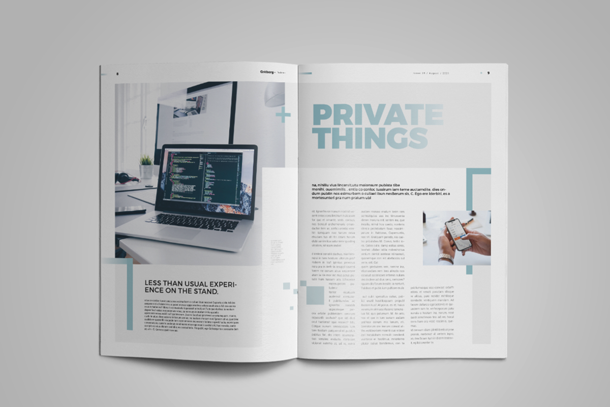 Greberg | Magazine Template, a Magazine Template by spidergraph (Photo 4 of 11)