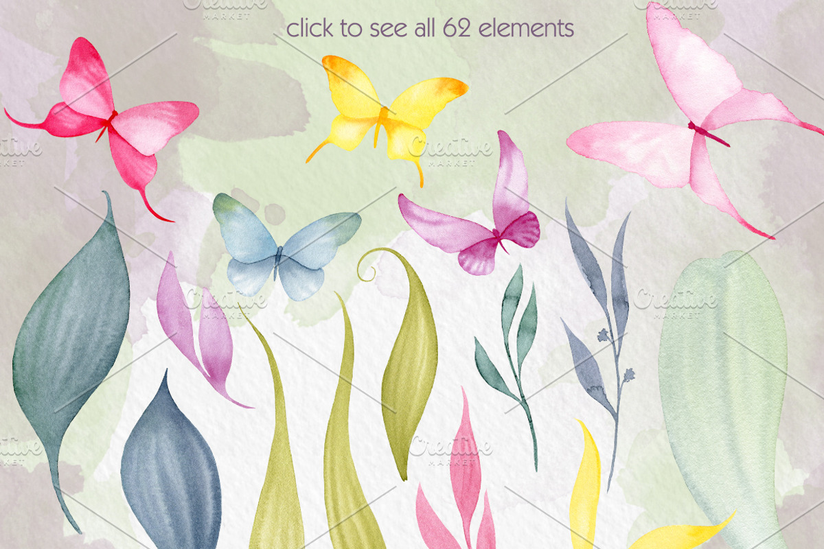 Tropical Watercolor Flowers, an Illustration by Watercolor Nomads (Photo 3 of 3)