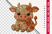 Faux Rhinestone Cow PNG, a Decorative Illustration by Craftsbeefy (Thumbnail 2 of 6)