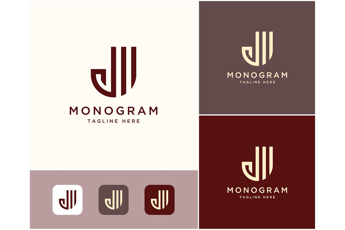 Letter J Monogram Line Logo, a Branding & Logo Template by ika trisiana (Photo 1 of 2)
