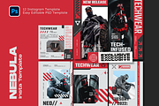 Nebula Techwear Instagram Kit, a Social Media Template by Shinra Labs (Thumbnail 1 of 5)