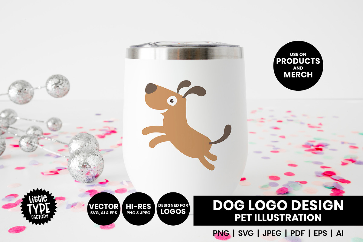 Jumping Dog Logo PNG Illustration, an Animal Illustration by Little Type Factory (Photo 5 of 5)