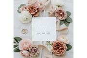 Square Wedding Mockup Boho Floral, a Product Mockup by TatiMockup (Thumbnail 1 of 3)