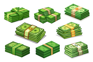 Set of Crisp dollar vector, an Object Graphic by Billah Hub