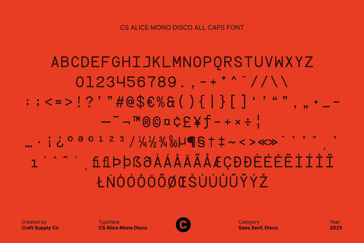 CS Alice Mono Disco, a Sans Serif Font by Craft Supply Co. (Photo 8 of 8)
