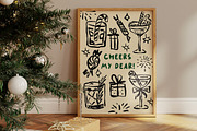 Whimsical Christmas Cocktails, a Food Illustration by Teresa Art Store (Thumbnail 2 of 9)