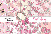 Pink Dreams Pattern, a Pattern Graphic by GlamArtZhanna (Thumbnail 1 of 3)