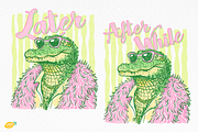 Preppy Summer Animals Hand Drawn, an Animal Illustration by LemonDesign (Thumbnail 2 of 9)