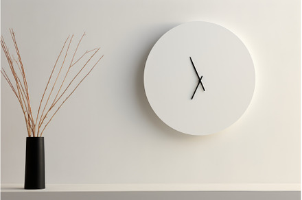 a minimalistic clock design with