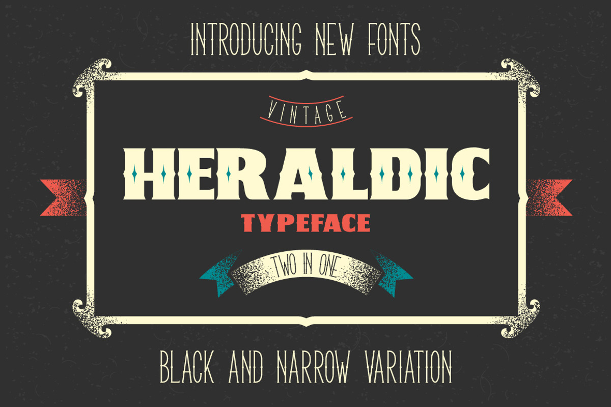 Two heraldic fonts